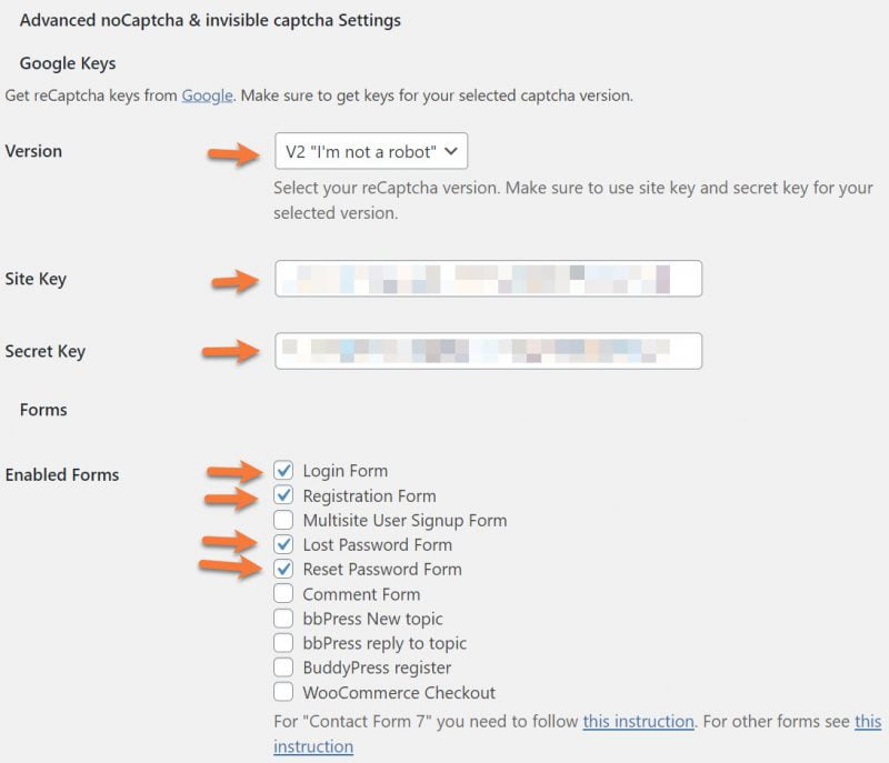 plugin settings