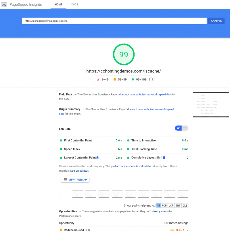 good pagespeed
